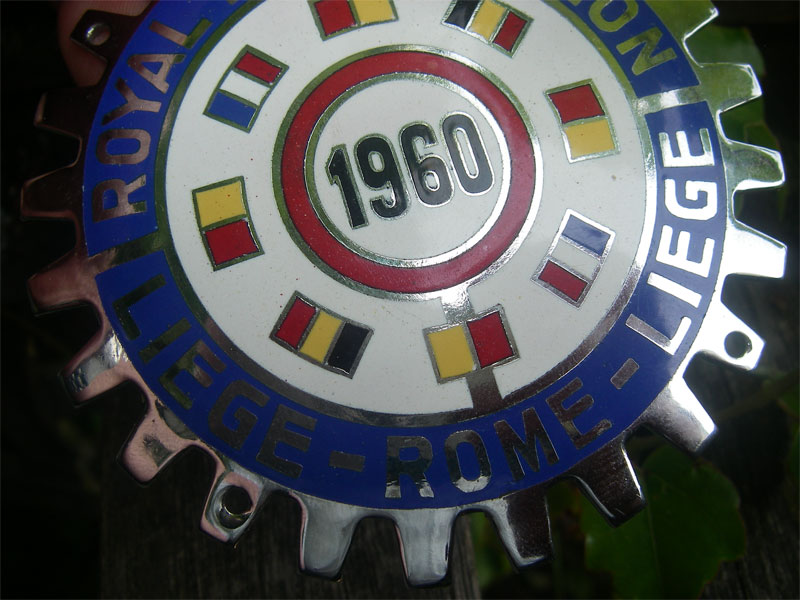 Rallye Liége Rome Liége 1960 Badge Royal Motor Union  