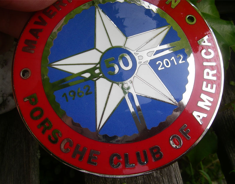 Porsche Club of America Texas Maverick Region Badge Plakette 50 Jahre 